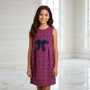 Lilly Pulitzer Don't Give Me Lip Evie Dress Size XL (12/14) Girl's EUC